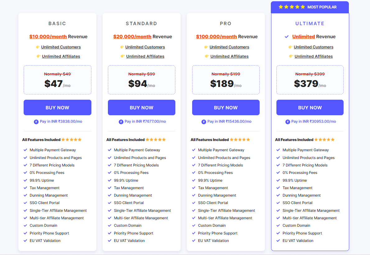 pabbly subscription billing pricing