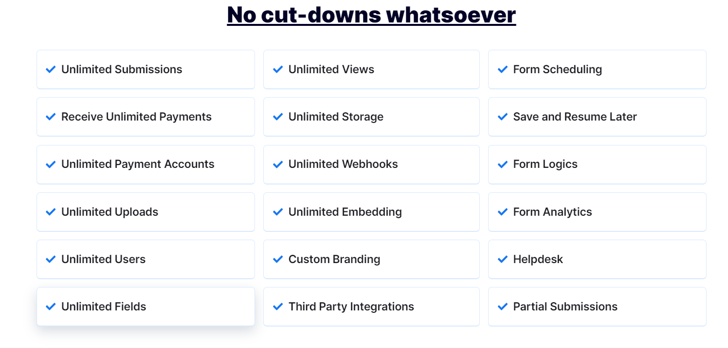 pabbly form builder feature